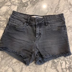 Treasure & Bond Girls faded black denim shorts